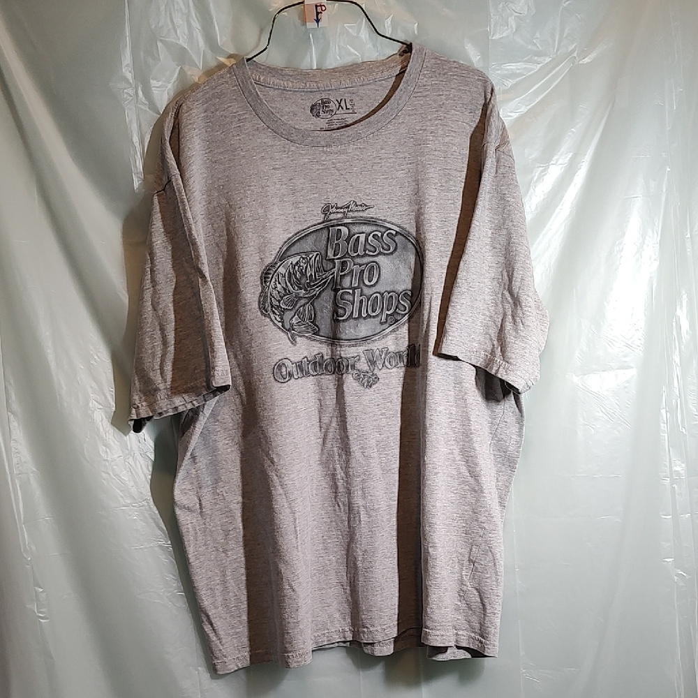 Bass Pro Shops Heather Gray Men's Tee Size XL